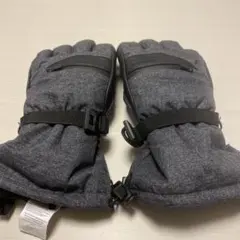 スキーグローブ　スキー手袋 防水グレー5本指グローブ