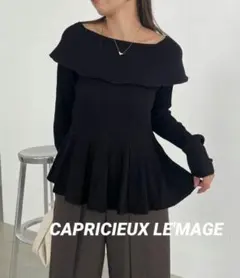 【新品タグ付】カプリシューレマージュ フレアボートネックニット