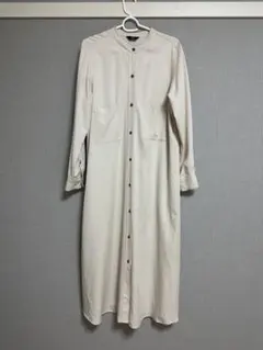 SHIPS ベージュ シャツワンピース 長袖