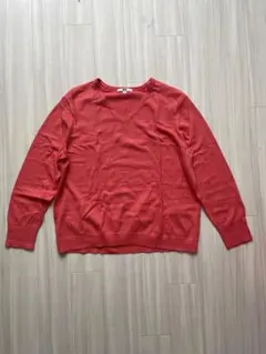 UNIQLO ピンク　Vネック 長袖セーター