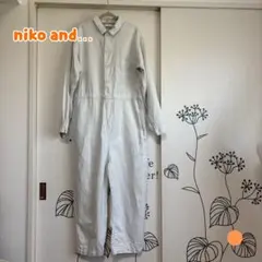 ⚠️最終価格／329 ニコアンド _aratコラボ 薄グレーつなぎ オールインワン