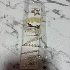 パールデザイン ヘアピン 6個セット