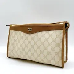 美品　GUCCI クラッチバッグ セカンド GGスプリーム ホワイト e470