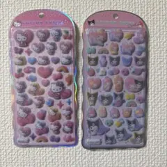 新品未開封 コットンパフィーシール マイメロ クロミ キティ 2枚セット