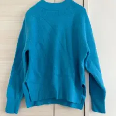 il kinto レディース 青 長袖ニット セーター 36 モックネック