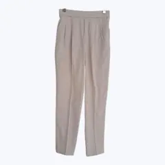 グローバルワーク タックパンツ テーパード ライトベージュ きれいめ オフィス