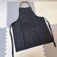 デニムエプロン ポケット シンプル 料理 作業用 ストラップ 肩紐 調節可能