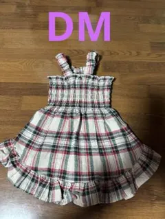 犬服 i Dog ギャザーフリルワンピ チェックベージュDM