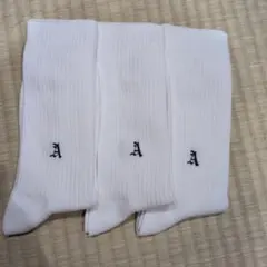 メンズ白ソックス3足組　24〜26cm