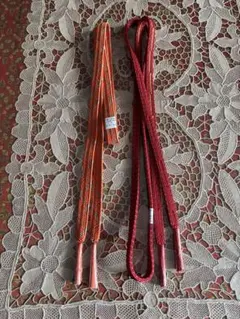 暖色系の帯締め2点