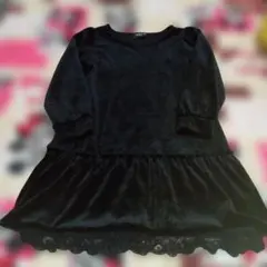 COMME CA ISM キッズ ワンピース ブラック 110cm