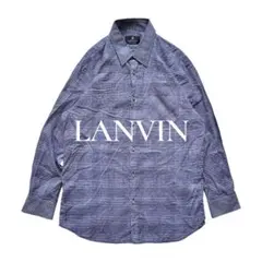 LANVIN チェックブロックシャツ 長袖 コットン 薄手のサムネイル
