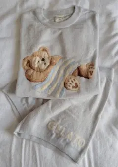 ダッフィー　20周年記念　ルームウェア　セットアップ上下セット　ジェラートピケ