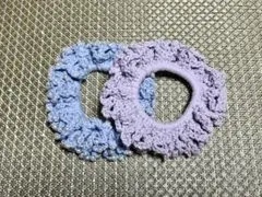 編み物 手編み かぎ針編み シュシュ 2点セット