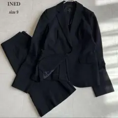 美品☆INED イネド 9号　セットアップスカート　ネイビー　フォーマル