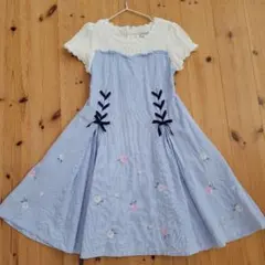 美品　メゾピアノ　150㎝　半袖ワンピース