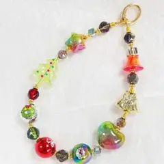 クリスマス　ビーズストラップ/キーホルダー　バッグチャーム NO.459