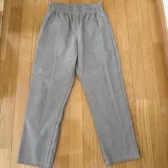 チェック柄　ストレートパンツ　ワイドパンツ