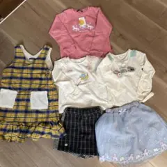 110cm 秋冬 まとめ売り スカート Tシャツ トレーナー 女の子