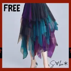 新品♦アシンメトリー チュールスカート コスプレ ダンス ステージ ハロウィン