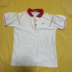 YONEX ポロシャツ ホワイト/レッド　日本製　レトロデザイン　2月中