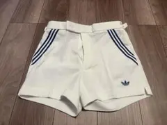 希少！超レア 80’s アディダス　ショートパンツ L デサント　短パン　白青のサムネイル