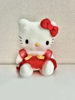 ハローキティ ぬいぐるみ 赤いドレス　音楽付き
