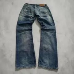 00s【archive】grunge denim pants/fade/Y2K