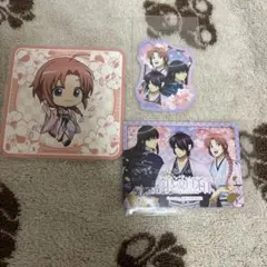 銀魂　神威　銀魂日和　ハナビヨリ　特典コースター・ステッカー・箔押しカード