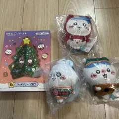 エニマイくじ ちいかわ E賞ハチワレ、D賞2種類、おまけ E賞ウッドツリーセット