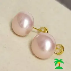 ピアス　レディース　パール　ピンク　ゴールドバロック　真珠　大ぶり　スタッド　春