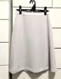 【美品】INDIVI フレアスカート　アイスグレー