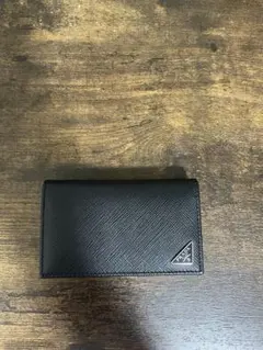 最高級美品】PRADA プラダ サフィアーノ 三角プレート マネークリップ
