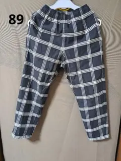 GU キッズ チェック柄ロングパンツ 130cmのサムネイル