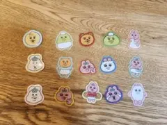 おぱんちゅうさぎ んぽちゃむ　フレークシールとキーホルダー