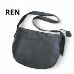 美品　REN レンzipサークルショルダー　S やぎ革　チャコールブラウンのサムネイル