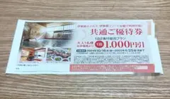 匿名配送　伊東園ホテルズ　伊藤園リゾート共通割引券