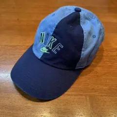 NIKE キッズキャップロゴ刺繍ブルー系