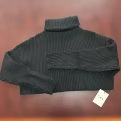 リブニット 長袖 黒