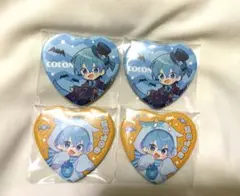 COLON ハート型缶バッジ 4個セット