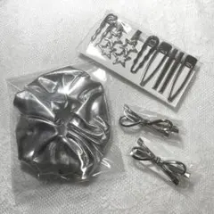 シルバーアクセサリー　シュシュ　ヘアピン　セット　リボン　星　韓国