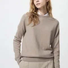 ユニクロ カシミヤ クルーネック L