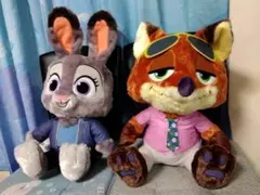 ズートピア2スーパーラージ ぬいぐるみ ジュディ&ニック ２点セット