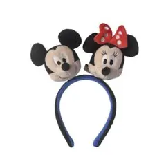 ラスト1点　香港ディズニー限定　ミッキー　ミニー　カスタマイズ　カチューシャ　青