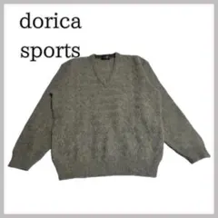 【美品】dorica sports Vネックセーター　Lサイズ　ダークグリーン