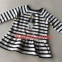 Ralph Lauren ポロベア　ボーダーワンピース キッズ 3T