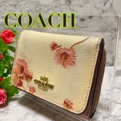 【早い者勝ち✨】COACH コーチ 花柄 三つ折り 財布