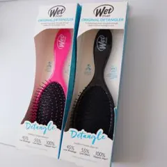 ウェットブラシ　ヘアブラシ　ORIGINAL DETANGER　ブラック　ピンクのサムネイル