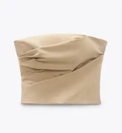 ZARA ザラ　チューブトップ　ストレートカットネックトップス