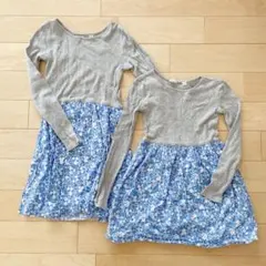 花柄切替ワンピース　130 120 2枚